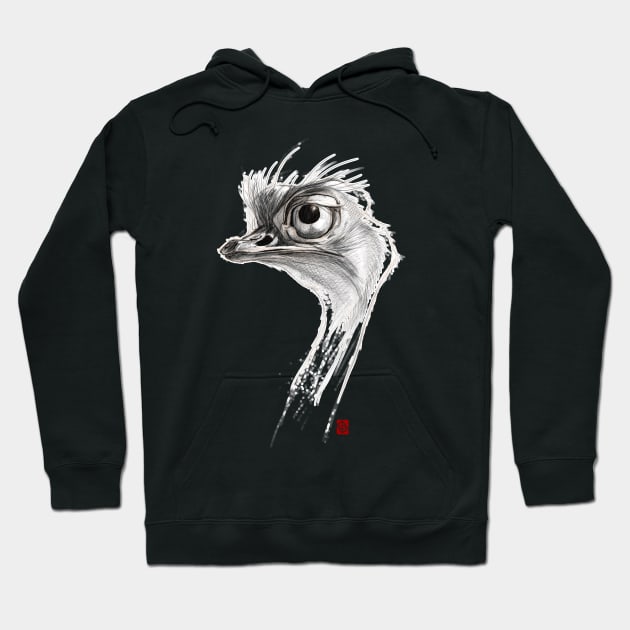 Sketchy Ostrich Hoodie by Khasis